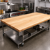Thumbnail image #2 for John Boos Boos Block 96-Inch x 30-Inch x 2-1/4-Inch Edge Grain Maple Kitchen Countertop, Varnique Finish