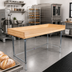 Thumbnail image #2 for BK Resources 72-Inch x 30-Inch Hard Maple Bakers Table with Galvanized Open Base