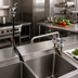 Thumbnail image #2 for T&S Brass B-1171-01 4-Inch Centers Deck-Mount Workboard Mixing Faucet with 16-Inch Swing Nozzle, Diverter, Hose, and Side Spray