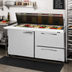 Thumbnail image #3 for Turbo Air PRO 60-Inch Two-Section Mega Top Sandwich/Salad Prep Table with Rear-Mount Self-Contained Refrigeration, 24-Pan Top, 2 Drawers and Locking Door