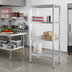 Thumbnail image #2 for New Age T-Bar Series 4-Tier Cantilevered Aluminum Shelving Unit, 60W x 20D x 72H