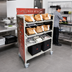 Thumbnail image #2 for Cambro Camshelving Premium 4-Tier Mobile Flex Station Unit with Angled Divider Bars, 24 x 48 x 67 Inches, Speckled Gray