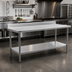 Thumbnail image #2 for Eagle Spec-Master Marine Series Stainless Steel Work Table With Backsplash and Undershelf, 84-Inch W x 24-Inch D
