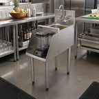 Thumbnail image #3 for Perlick Corporation Top Shelf TSF18BS 18-Inch Freestanding Stainless Steel Underbar Blender Station with Dump Sink and Recessed Shelf
