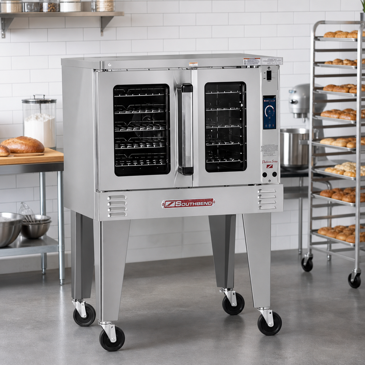 Product image #2 for Southbend Platinum Single Deck 11 kW Electric Bakery-Depth Ventless Convection Oven with Touch Screen Controls and Independent Doors