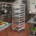 Thumbnail image #2 for Channel Manufacturing Stainless Steel Mobile Cafeteria Tray Rack, Single Section, End Load, 40-Tray Capacity