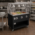 Thumbnail image #2 for Vollrath 2-Series Affordable Portable 3-Well Mobile Hot Food Station Deluxe with Buffet Breath Guard and Open Storage Base