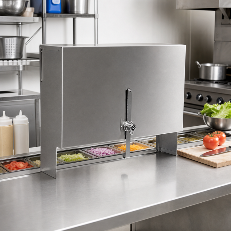 Product image #2 for Choice 17-Inch Single Stainless Steel Speed Rail Locking Cover