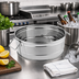 Thumbnail image #2 for American Metalcraft 72 oz. Round Stainless Steel Cooling Tub with Satin and Mirror Finish