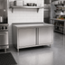 Thumbnail image #2 for John Boos Enclosed Stainless Steel Work Table with Hinged Doors, 36