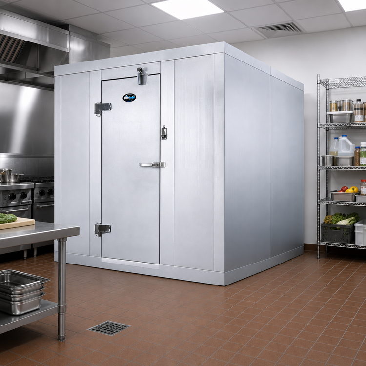Product image #2 for AmeriKooler Quick Ship Indoor Walk-In Freezer Panel Kit with Floor, 8 Ft x 8 Ft x 7 Ft 7 In