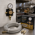 Thumbnail image #2 for High-Pressure Wall-Mount CO2 or Nitrogen Regulator Kit with Single Gauge and 50 Feet of Nylon-Braided Gas Tubing