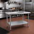 Thumbnail image #2 for Eagle Spec-Master Marine Series 48-Inch W x 24-Inch D Stainless Steel Top Work Table with Galvanized Base and Adjustable Undershelf