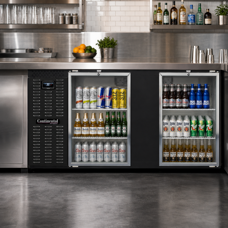 Product image #2 for Continental Refrigerator BB69NGD 69-Inch 2-Glass Door Refrigerated Back Bar Cooler