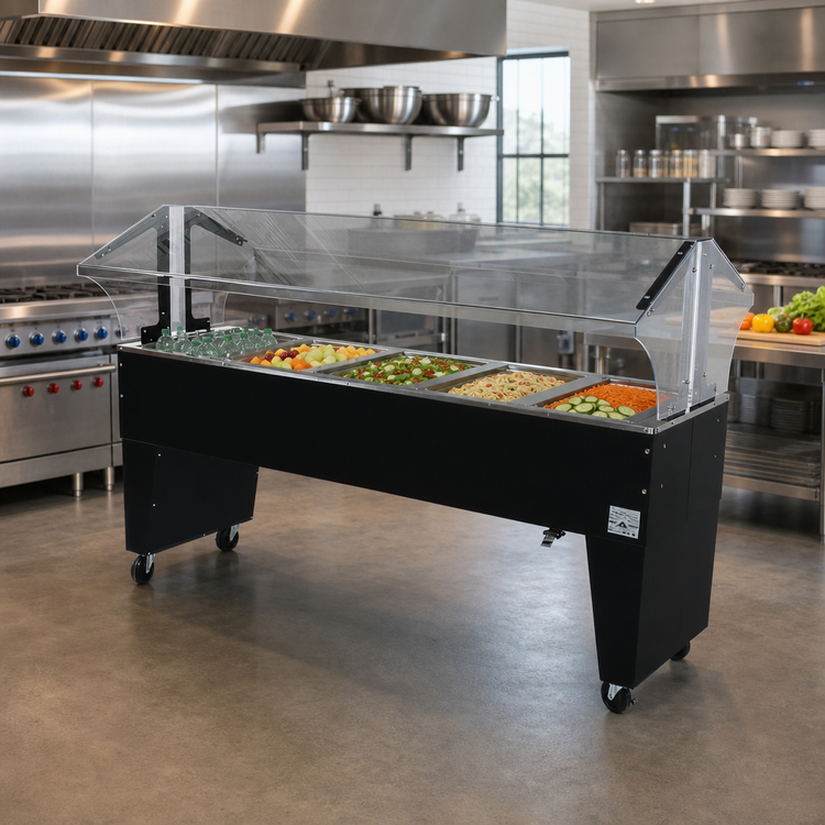 Product image #2 for Advance Tabco Triumph (Supreme) Ice-Cooled Portable Food Buffet Table, 5-Pan, Open Base