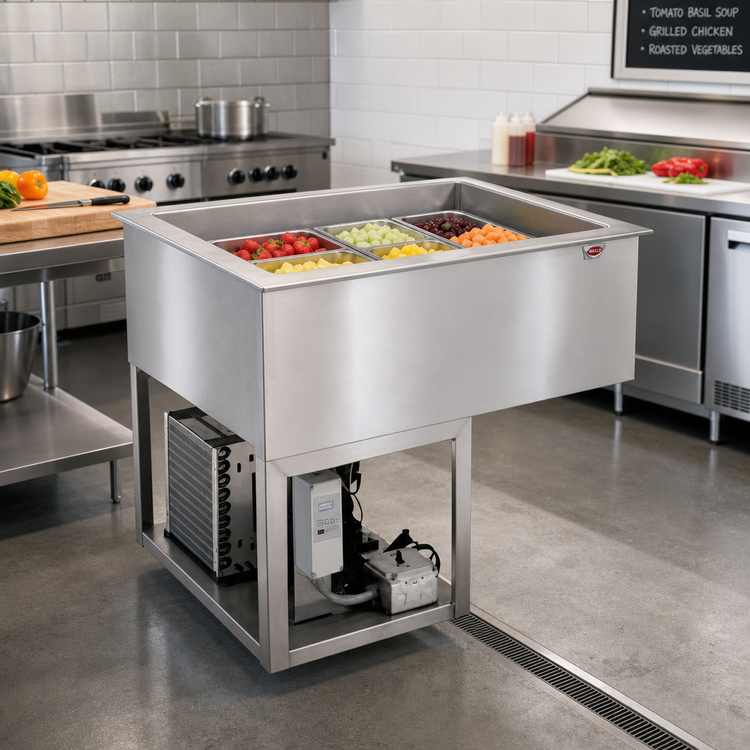 Product image #2 for Wells RCP-7600 6-Pan Drop-In Self-Contained Refrigerated Cold Food Well, 115V