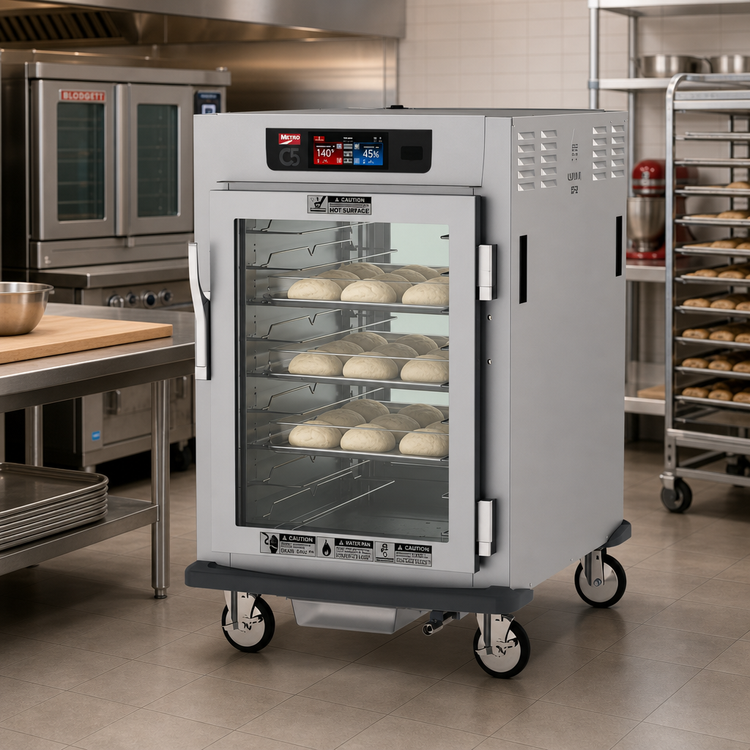 Product image #2 for Metro C5 9 Series 1/2 Height Pass-Thru Controlled Humidity Heated Holding and Proofing Cabinet with Full Glass Doors