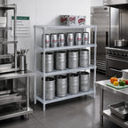 Thumbnail image #2 for Channel Manufacturing KAR48 Adjustable Aluminum Keg Rack, 4 Half Barrels or 12 1/6-Barrels, 48 x 17 x 68 Inches