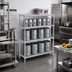Thumbnail image #2 for Adjustable Aluminum Keg Storage Rack for 4 Half Barrels or 12 1/6 Barrels, 48 x 17 x 68 Inches