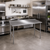 Thumbnail image #2 for Deluxe Series 30-Inch x 24-Inch Stainless Steel Work Table with 1-1/2-Inch Rear Upturn and Tubular Base