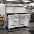 Thumbnail image #2 for Southbend (Middleby) Ultimate 4602AD-2G 60-Inch Commercial Gas Range, 6 Open Burners, 24-Inch Griddle, Standard & Convection Ovens