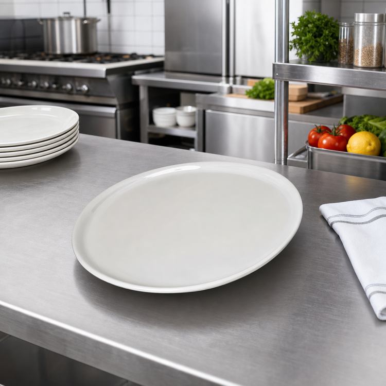 Product image #2 for Stadia® 10.5-Inch Greige Round Narrow Rim Melamine Dinner Plate