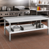 Thumbnail image #2 for Eagle Group 96-3/8 Inch Stainless Steel Griddle/Equipment Stand with Open Base and Adjustable Undershelf