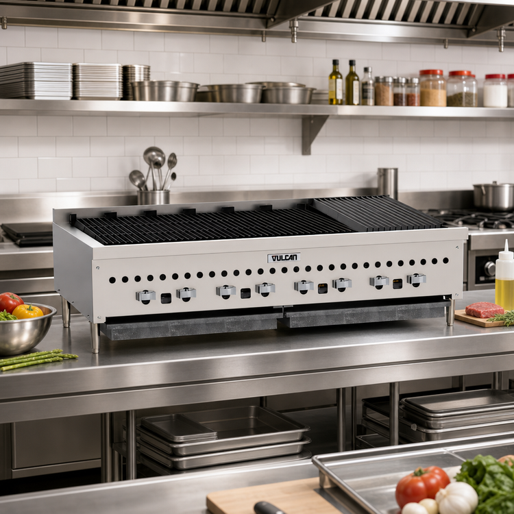 Product image #2 for Vulcan VCCB25 Countertop Gas Charbroiler, 25-1/4 Inch Wide, 4-Burner