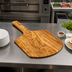 Thumbnail image #2 for American Metalcraft Olive Wood Rectangular Serving Peel with Short Handle, 22-Inch Overall Length