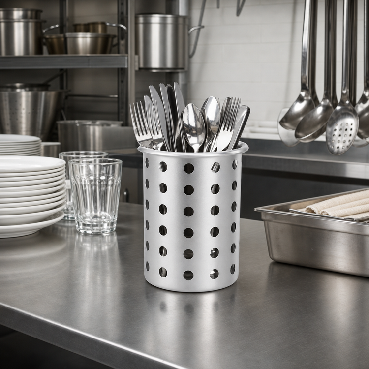 Product image #2 for Vollrath Silv-A-Tainer Stainless Steel Flatware Caddy Cylinder