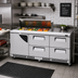 Thumbnail image #3 for Turbo Air Super Deluxe 72-5/8-Inch Three-Section Sandwich/Salad Prep Table with 12-Pan Top, 4 Drawers, and 1 Door