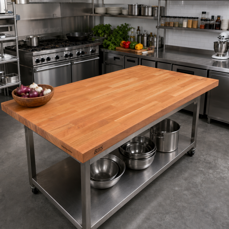 Product image #2 for Boos Block 60 Inch x 30 Inch Blended Edge Grain American Cherry Kitchen Countertop with Varnique Finish