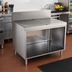Thumbnail image #2 for Advance Tabco Prestige Supreme 48-Inch Stainless Steel Underbar Drainboard Cabinet with Open Front and 7-Inch Backsplash