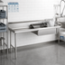 Thumbnail image #2 for Eagle Group 60-Inch Straight Soiled Dishtable with Left-to-Right Operation and 20 x 20 x 5 Sink