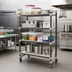 Thumbnail image #2 for Cambro Camshelving Elements XTRA 4-Tier Solid High Density Top Rail Mobile Starter Unit, 18 x 48 x 80 Inches, Speckled Gray