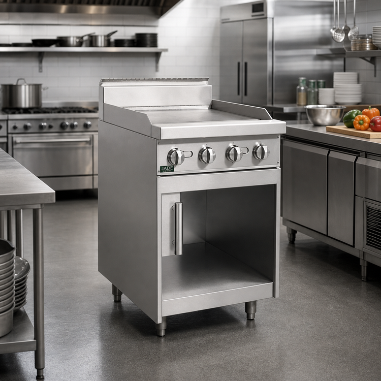 Product image #2 for Jade Range Bistro JBR-24G 24" Gas Restaurant Range with 1" Griddle and Cabinet Base