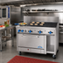 Thumbnail image #2 for Comstock-Castle F3430-3RB 48-Inch Gas Char-Broiler Range with 2 Open Star Burners, 36-Inch Char-Broiler, Oven, and Cabinet Base