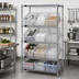 Thumbnail image #2 for Quantum Stationary Wire Shelving Bin System with 12 Clear Bins, 36 x 18 x 63 Inches