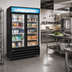 Thumbnail image #2 for Kelvinator Commercial 48 Cu. Ft. Two-Section Reach-In Glass Door Freezer Merchandiser, Bottom Mount