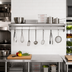 Thumbnail image #2 for Eagle Group Wall-Mounted Stainless Steel Pot Rack Shelf, 84 x 18 Inches, with 7 Removable Hooks