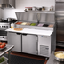 Thumbnail image #2 for Beverage-Air DP60HC 60-Inch Deli/Pizza Refrigerated Prep Table with 19-Inch Cutting Board and Pan Rail