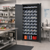 Thumbnail image #2 for Quantum Heavy-Duty Upright Bin Cabinet with 45 Clear Bins, 36W x 18D x 78H