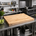 Thumbnail image #2 for Boos Block 24 x 25 Inch Kitchen Countertop, 1-1/2 Inch Thick, Blended Rails Edge Grain Northern Hard Rock Maple, Oil Finish