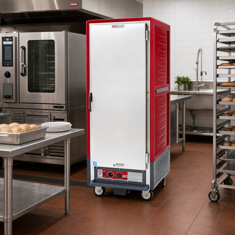 Product image #2 for Metro C5 3 Series Low-Watt Mobile Full-Height Heated Holding and Proofing Cabinet with Full-Length Solid Door and Universal Wire Slides