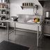 Thumbnail image #2 for Advance Tabco 48 in. x 36 in. 14-Gauge 304 Stainless Steel Backsplash Work Table