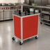 Thumbnail image #2 for Atlas Metal Mobile 3-Tube Enclosed Unheated Dish Dispenser Cart