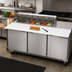 Thumbnail image #3 for Beverage-Air 72-Inch Three-Section Sandwich Prep Table with 17-Inch Cutting Board and 12-Pan Top