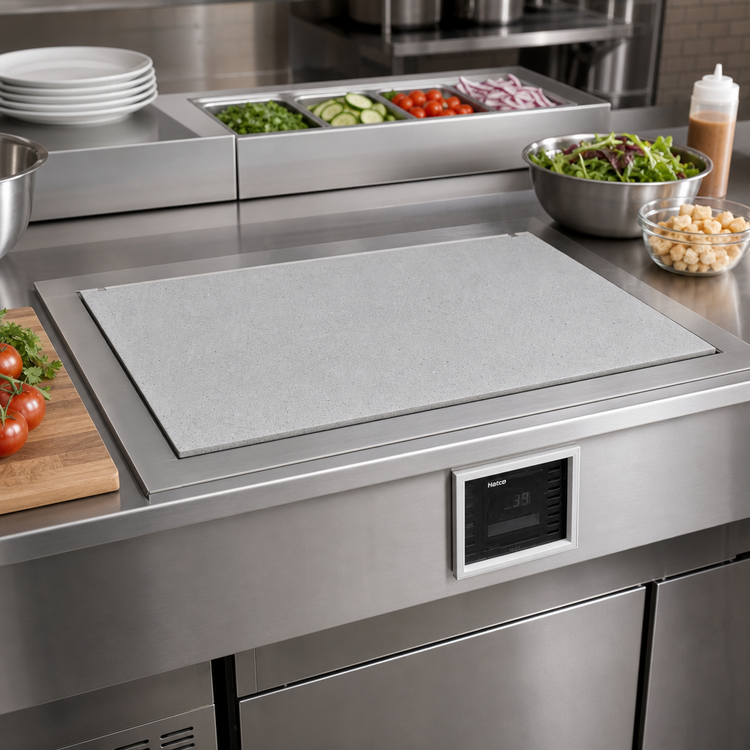 Product image #2 for Hatco 24-Inch x 15-1/2-Inch Built-In Flush Top Simulated Stone Refrigerated Shelf, Remote Refrigeration