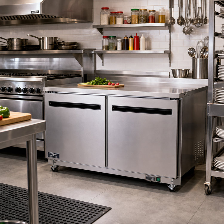 Product image #2 for Arctic Air AUC60R Refrigerated Worktop Counter, 61-1/4 Inch, 2-Door, 15.5 Cu. Ft.