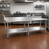 Thumbnail image #2 for Eagle Budget Series Stainless Steel Work Table with Backsplash and Undershelf, 108-Inch x 24-Inch